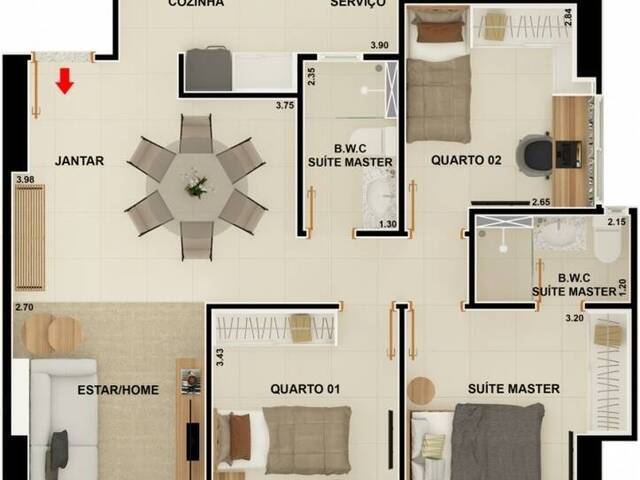 #952 - Apartamento para Venda em João Pessoa - PB
