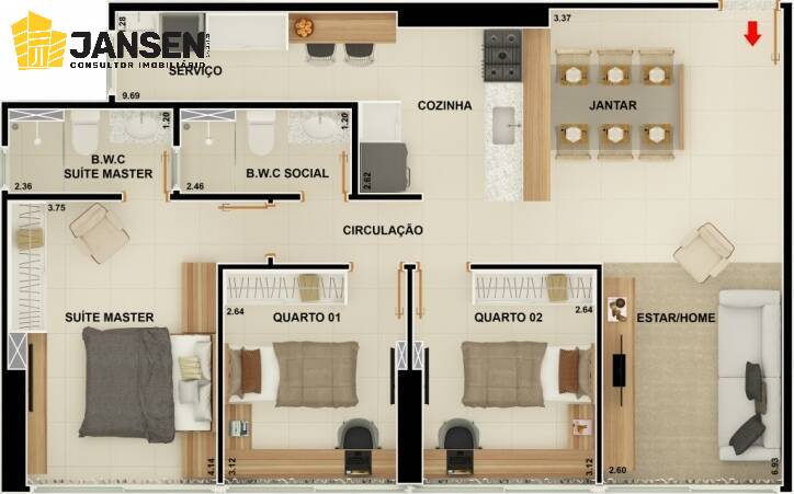 Apartamento, 2 quartos, 66 m² - Foto 4