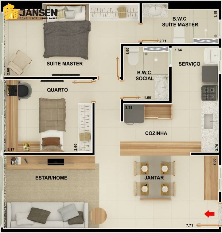 Apartamento, 2 quartos, 66 m² - Foto 5