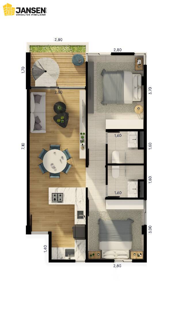 Apartamento, 2 quartos, 62 m² - Foto 12