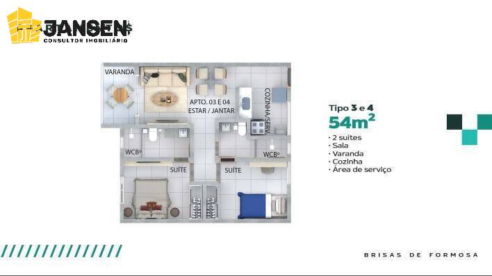 Apartamento, 2 quartos, 54 m² - Foto 17