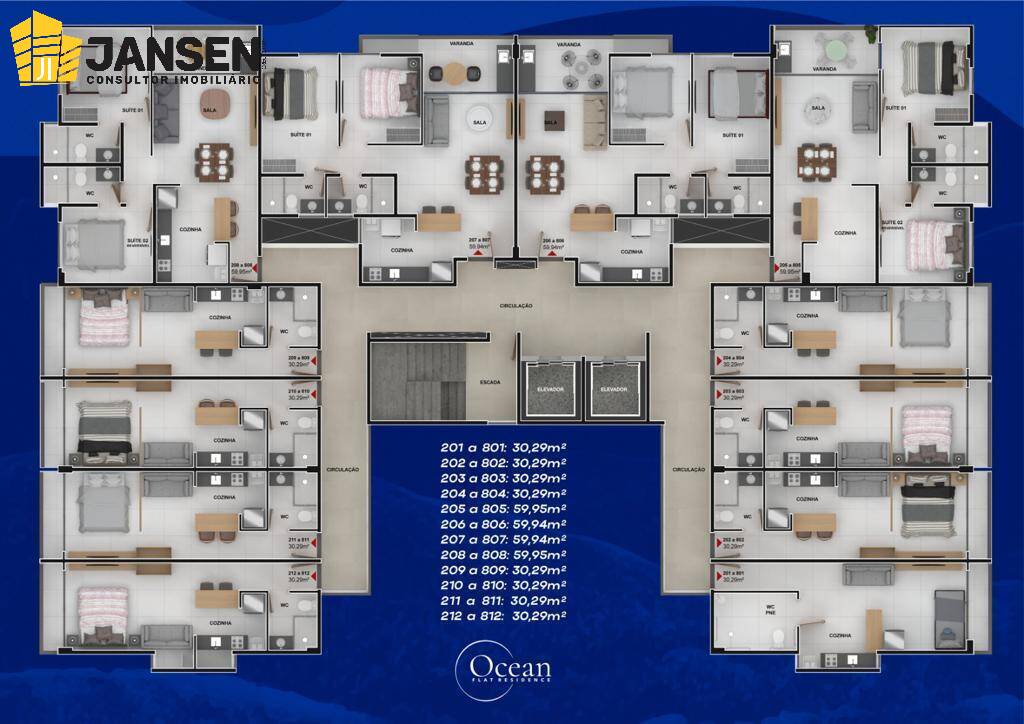 Apartamento, 2 quartos, 59 m² - Foto 2