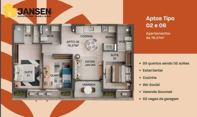 Apartamento, 3 quartos, 77 m² - Foto 25