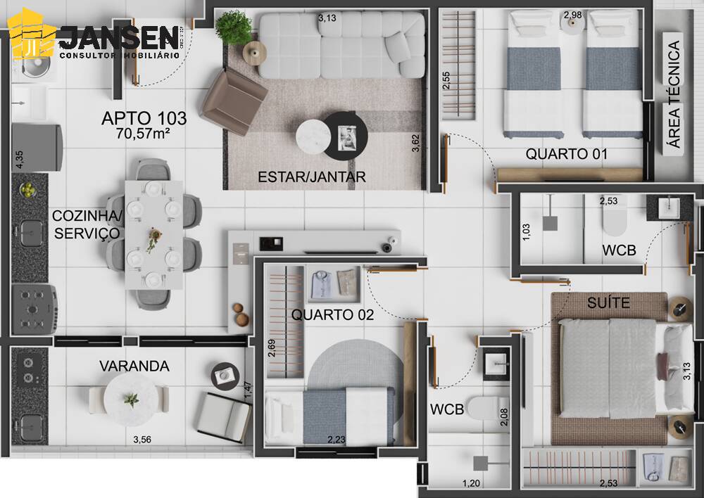 Apartamento, 2 quartos, 53 m² - Foto 15