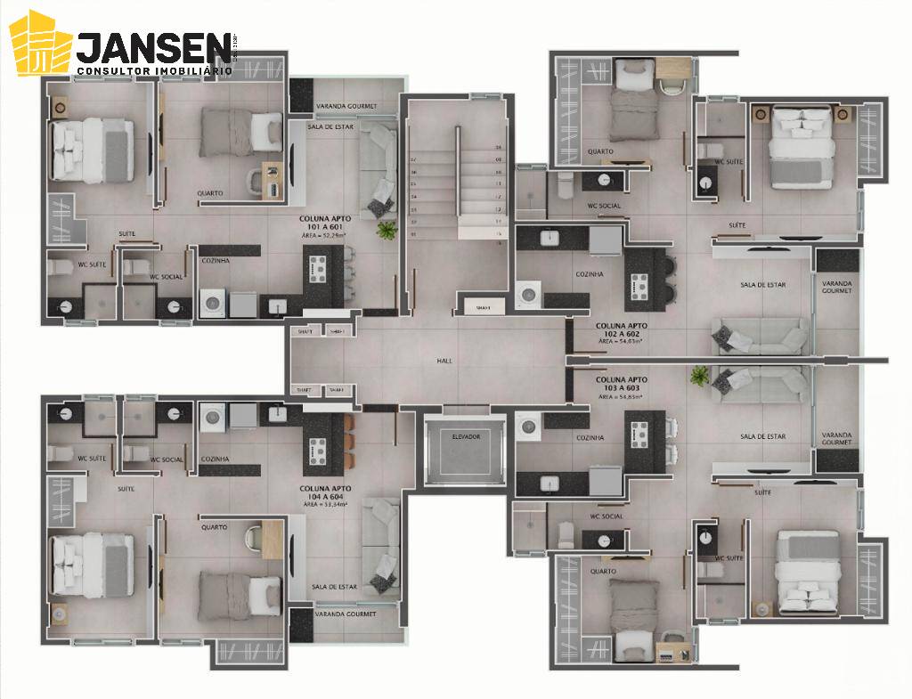 Apartamento, 2 quartos, 55 m² - Foto 21