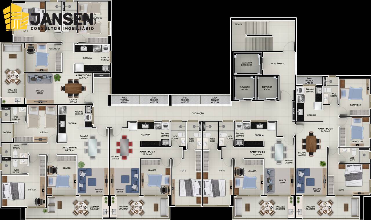 Apartamento, 2 quartos, 61 m² - Foto 21