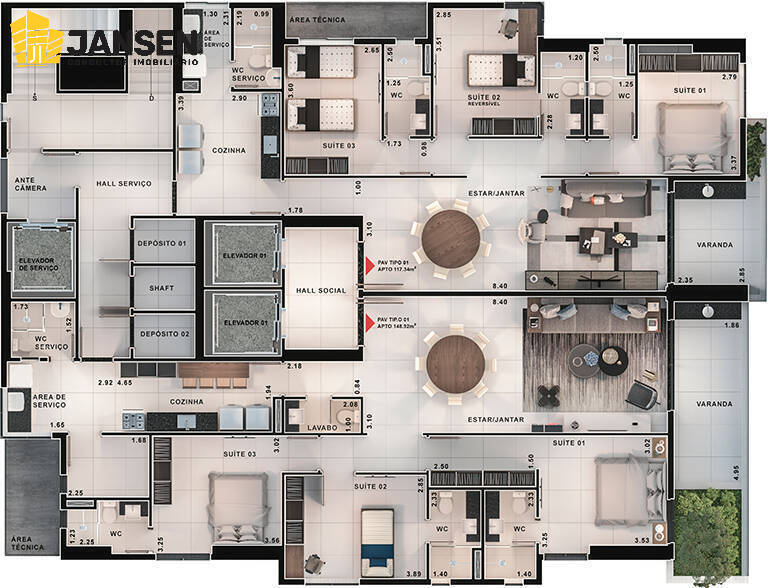 Apartamento, 3 quartos, 146 m² - Foto 15