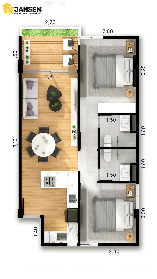 Apartamento, 2 quartos, 62 m² - Foto 8