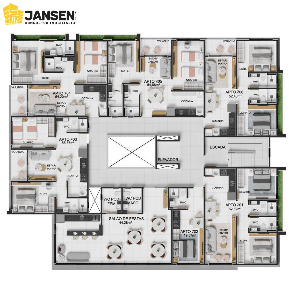 Apartamento, 3 quartos, 77 m² - Foto 12