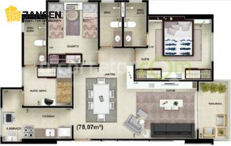 Apartamento, 3 quartos, 78 m² - Foto 12