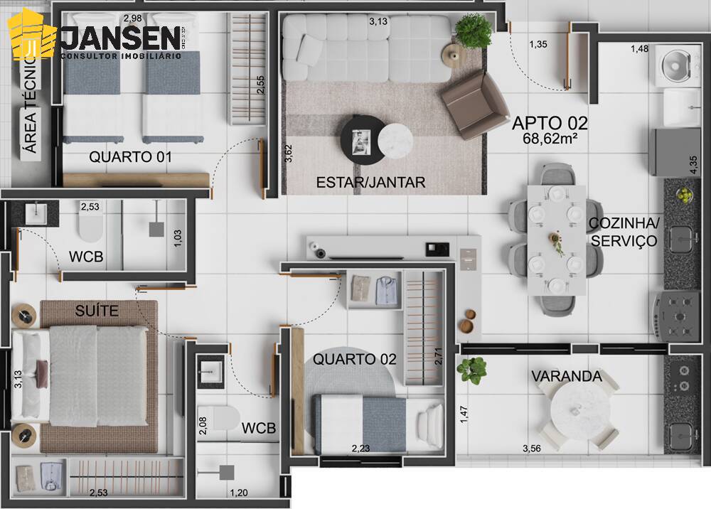 Apartamento, 3 quartos, 68 m² - Foto 14