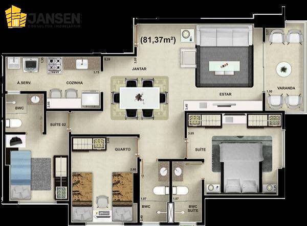 Apartamento, 2 quartos, 54 m² - Foto 15